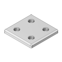MODULAR SOLUTIONS ALUMINUM CONNECTING PLATE<BR>60MM X 60MM FLAT WITH OUT HARDWARE